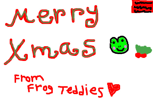 Merry Xmas From Frog Teddies Post Card