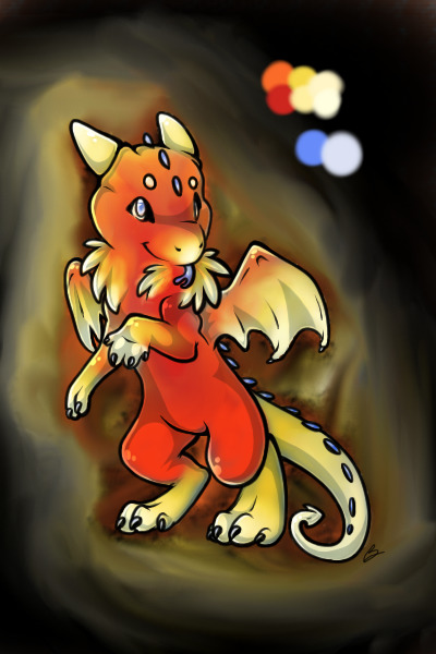 Chameleon Dragon- Fire Coloring