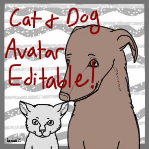 Cat + Dog Avatar Editable!