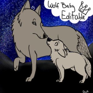 Wolf Baby Editable