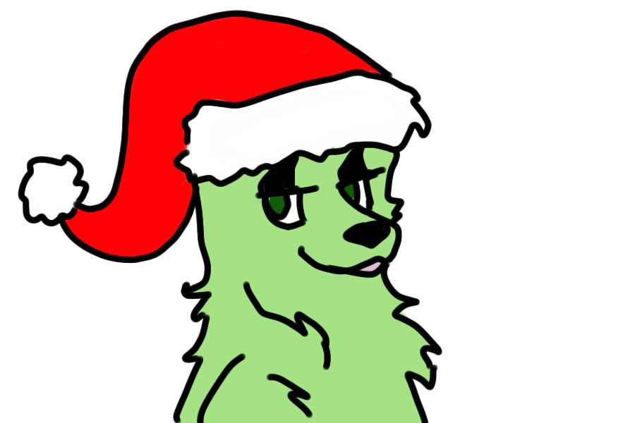 Lime in a santa hat