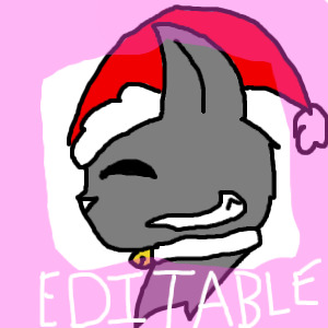 Christmas Cat icon editable!