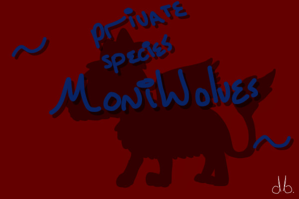 Moniwolves, now a private species Lineart 2