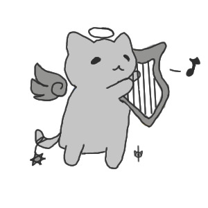 Christmas Angel Cat ~ Editable Version