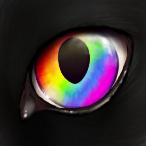 A rainbow eye avatar :3