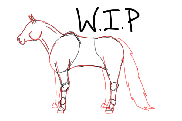 W.I.P horse lineart entry