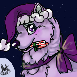 Lilac Xmas Wolf (Death The Kid<3's use only)