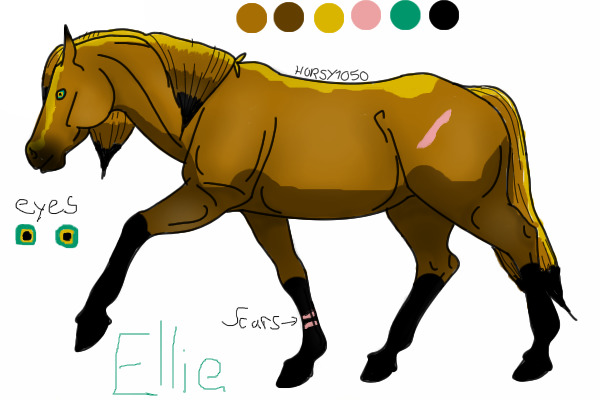 Ellie in horse form