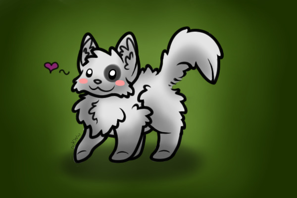 Luna, as a fluffeh kitteh. <3