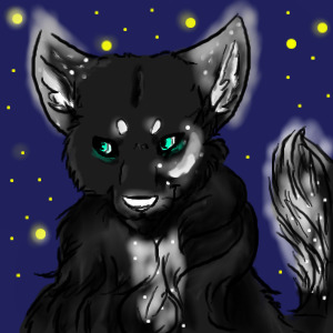 Shaded wolf avatar (fursona)