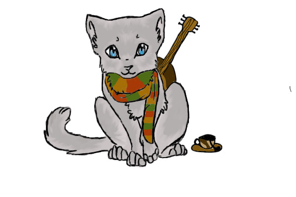 Rookie, the Italian guitarist cat