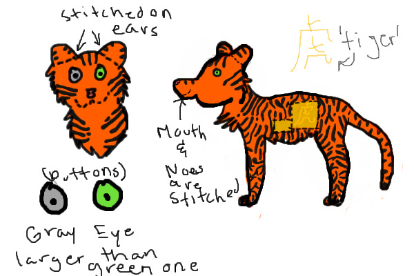 Tao's Tiger Plush Ref Sheet