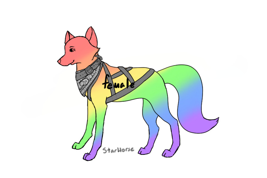 Default Sled Fox Lineart - Female