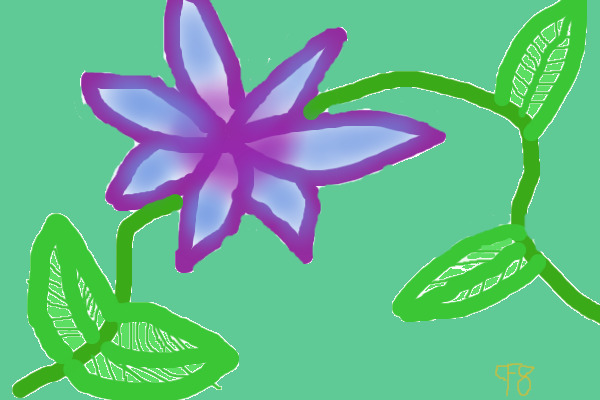 Purple Flower & Vine