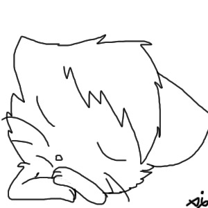 color it in yourself-sleeping cat avatar
