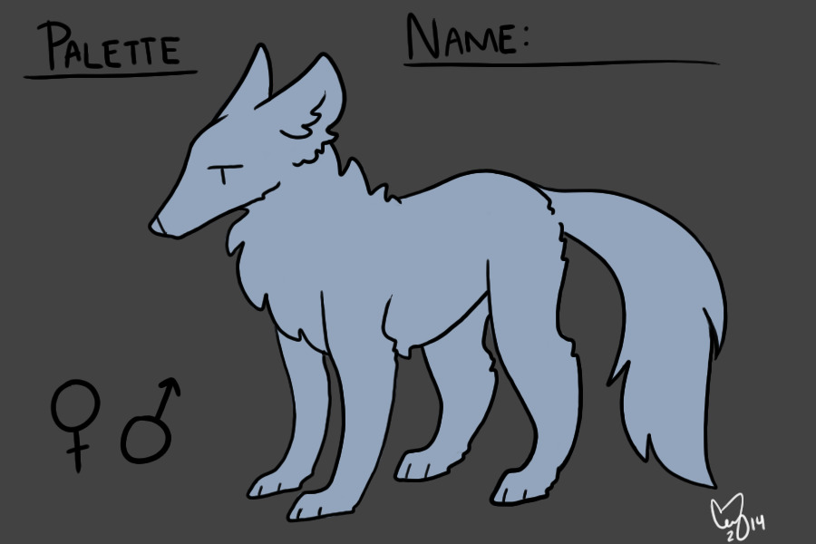 Canine Ref Sheet colour in