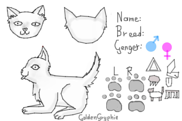 My First Ref -  Cat Character sheet