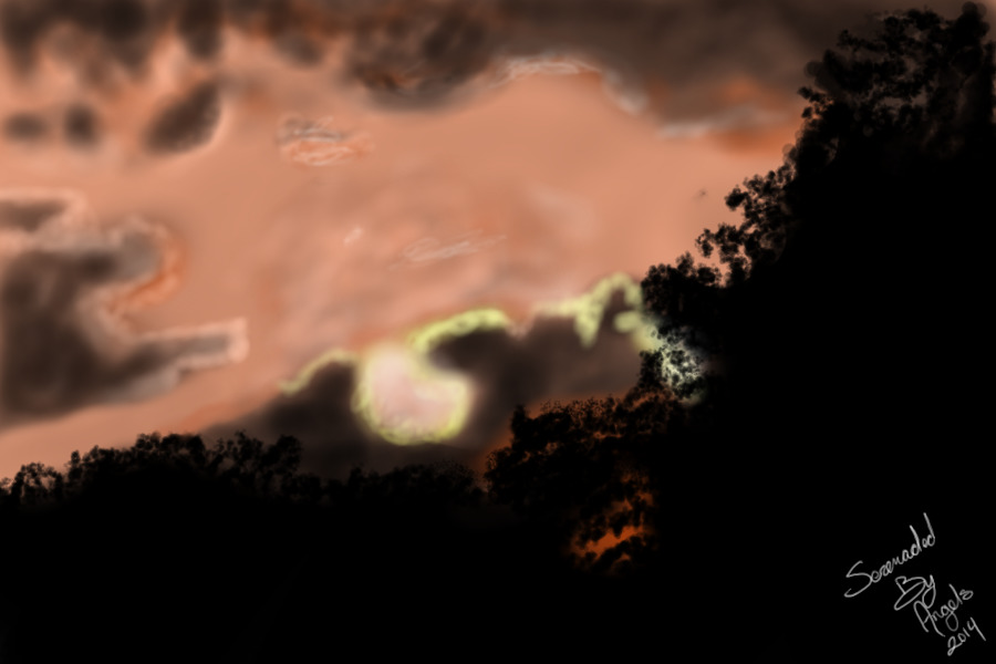 Pink Sunset Silhouette - WIP
