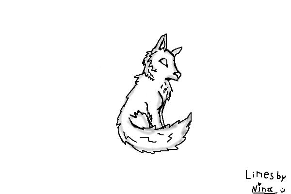 Sitting dog/wolf