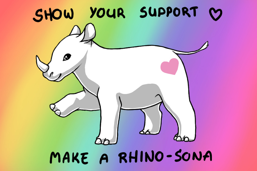 Show your support: make a rhino-sona