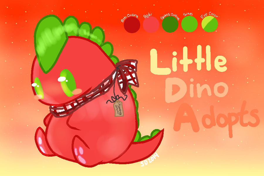{ Little Dino #4 }-{ Strawberry Jam } ADOPTED