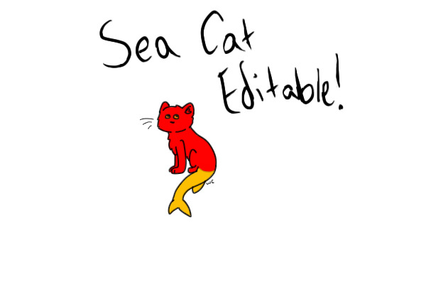 Sea Cat Editable!