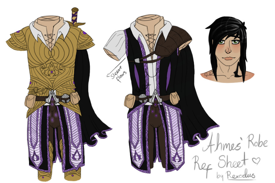 Ahmes' Robe Reference Sheet for EveAngel