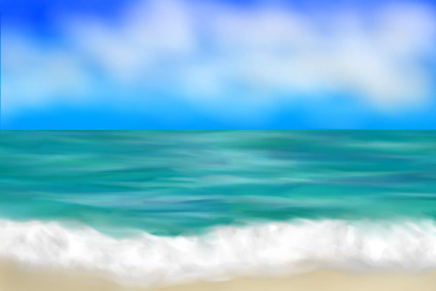 quick ocean sketch
