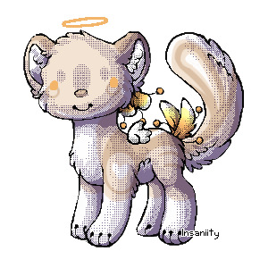 A Pixel doll shaded undeneath the tree