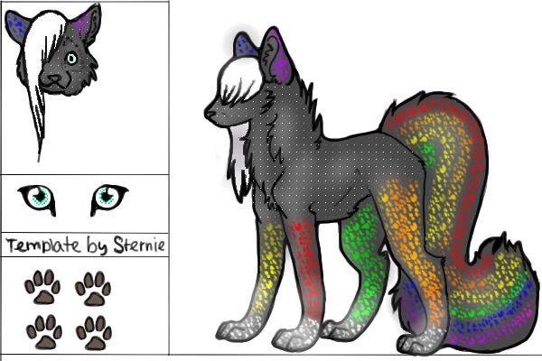 Rainbow wolf