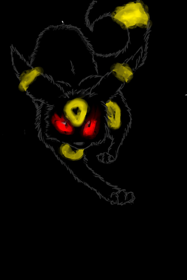 Umbreon in the dark.