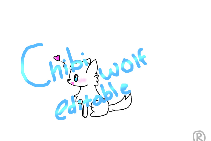 Chibi wolf Editable