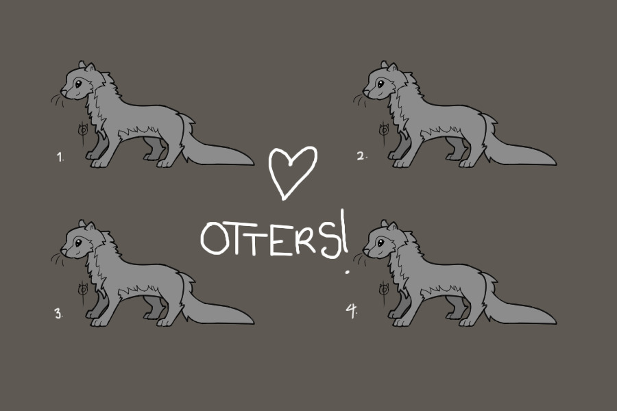 Otter/Mustelid Adoptable Lines! :D
