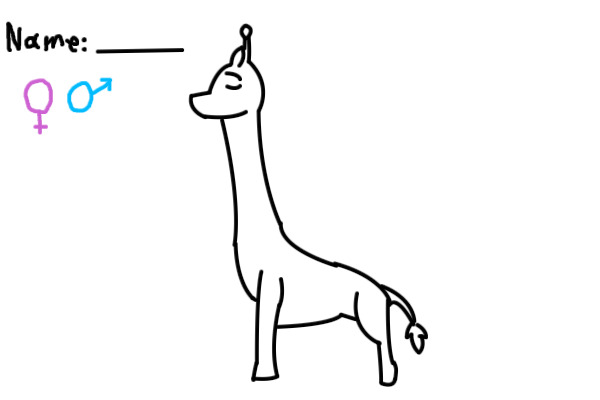 Giraffe lineart