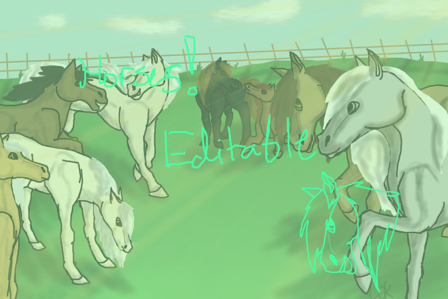 Horses! Editable ~