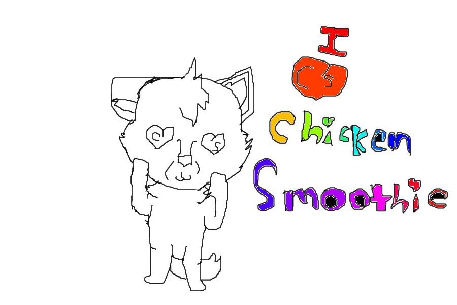 editable 'i love chickensmoothie' cat!
