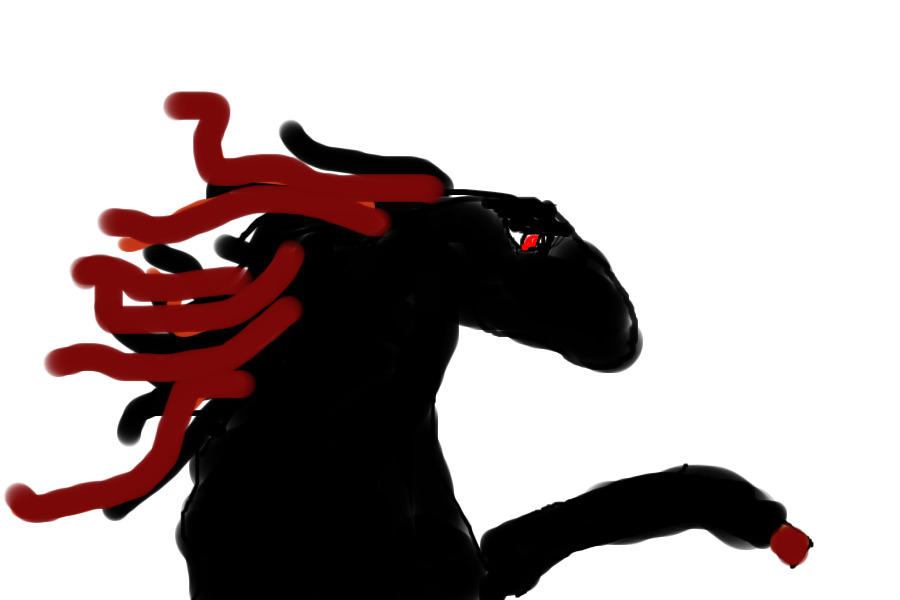 demon horse colored in