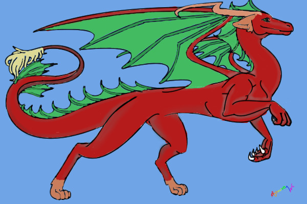 Colored in dragon