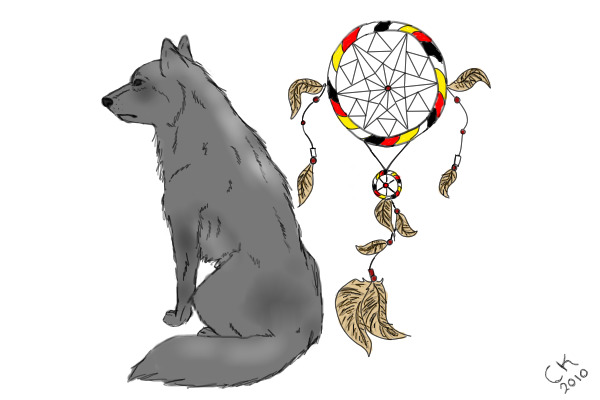 Wolf and Dreamcatcher