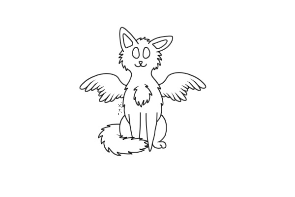 A cat...with wings...
