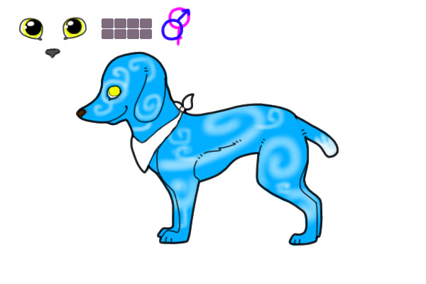 Ocean-ish themed Bandana dog