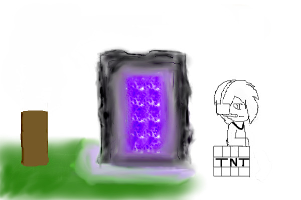Deadlox next to a nether portal with tnt(unfinished)