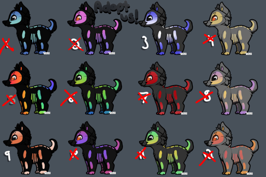 ADOPTS FOR SALE! 2 Halloween Tokens each ~
