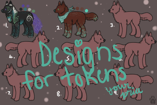 ♥♥ designs for tokens!!! ♥♥ temporarily closed