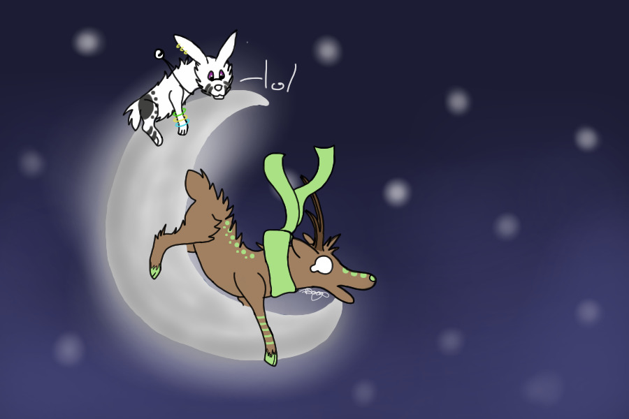 The rabbit (and the deer?) in the moon.