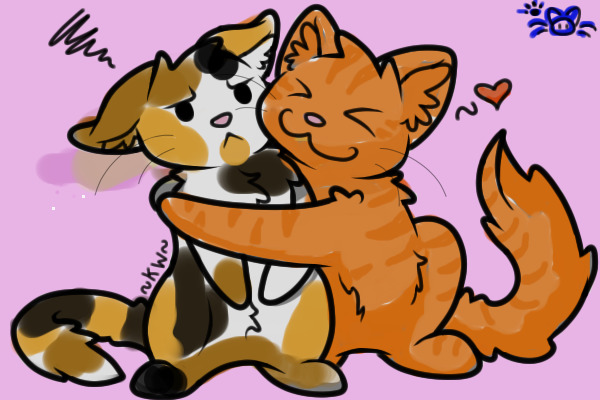 Firestar(paw) and Spottedleaf!!!