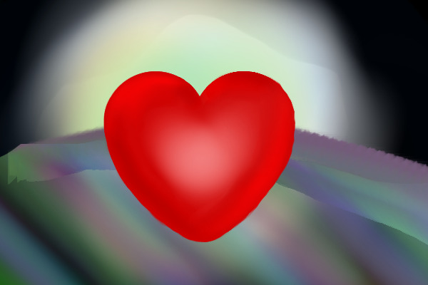 Glow heart - using laptop no mouse