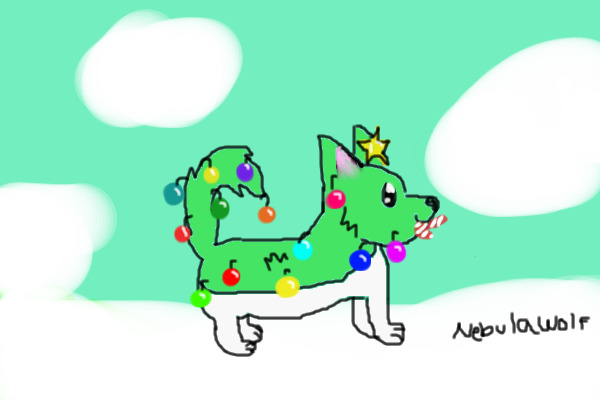 Christmas Tree Wolf
