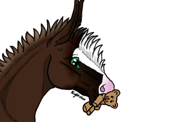 My WME Delany cuddling with a teddybear <3