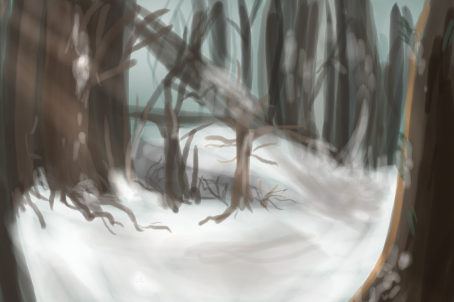 snowy thicket